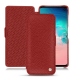 Samsung Galaxy S10E leather case - Tomate ( Pantone 187C ) 