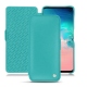 Housse cuir Samsung Galaxy S10E - Bleu fluo