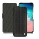 Housse cuir Samsung Galaxy S10E - Abaca nero