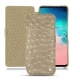 Samsung Galaxy S10E leather case - Autruche desert