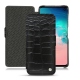 Custodia in pelle Samsung Galaxy S10E - Crocodile nero