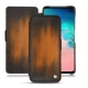 Housse cuir Samsung Galaxy S10E - Marron Patine