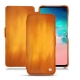 Housse cuir Samsung Galaxy S10E - Orange Patine