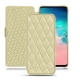 Samsung Galaxy S10E leather case - Beige - Couture ( Nappa - Pantone 7502C ) 