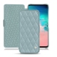 Housse cuir Samsung Galaxy S10E - Bleu ciel - Couture ( Nappa - Pantone 277C ) 