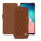 Lederschutzhülle Samsung Galaxy S10E - Marron - Couture ( Nappa - Pantone 1615C ) 