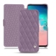 Samsung Galaxy S10E leather case - Lilas - Couture ( Nappa - Pantone 2645U ) 