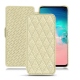 Funda de piel Samsung Galaxy S10E - Ivoire - Couture ( Sleek P C12 - White ) 
