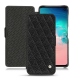 Custodia in pelle Samsung Galaxy S10E - Ebène - Couture ( Sleek P C12 - Black ) 
