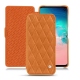 Housse cuir Samsung Galaxy S10E - Mandarine vintage - Couture