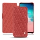 Custodia in pelle Samsung Galaxy S10E - Cerise vintage - Couture