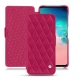 가죽 커버 Samsung Galaxy S10E - Rose fluo - Couture