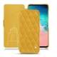 Housse cuir Samsung Galaxy S10E - Jaune soulèu - Couture