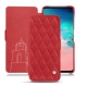 Lederschutzhülle Samsung Galaxy S10E - Rouge troupelenc - Couture
