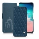 Custodia in pelle Samsung Galaxy S10E - Blu mediterran - Couture