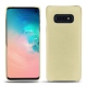 Coque cuir Samsung Galaxy S10E - Beige ( Nappa - Pantone 7502C ) 