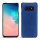 Coque cuir Samsung Galaxy S10E - Bleu océan ( Nappa - Pantone 293C ) 
