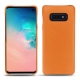 Lederschutzhülle Samsung Galaxy S10E - Orange ( Nappa - Pantone 1495U ) 
