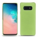 Coque cuir Samsung Galaxy S10E - Vert olive ( Nappa - Pantone 578U ) 