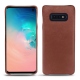 Samsung Galaxy S10E leather cover - Passion vintage ( Glutton - Red ) 