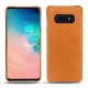 Coque cuir Samsung Galaxy S10E - Mandarine vintage ( Pantone 165C ) 
