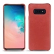 Lederschutzhülle Samsung Galaxy S10E - Cerise vintage ( Pantone 185C ) 