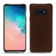 Coque cuir Samsung Galaxy S10E - Châtaigne ( Pantone 476C ) 