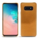 Capa em pele Samsung GaGalaxy S10E - Or Maïa ( Pantone 871C ) 