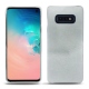 Samsung Galaxy S10E leather cover - Platinium ( Pantone 877C ) 