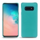 Custodia in pelle Samsung Galaxy S10E - Bleu fluo