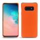Custodia in pelle Samsung Galaxy S10E - Orange fluo