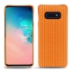 Custodia in pelle Samsung Galaxy S10E - Abaca arancio