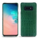 Coque cuir Samsung Galaxy S10E - Crocodile pino