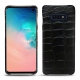 Custodia in pelle Samsung Galaxy S10E - Crocodile nero