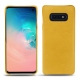 Samsung Galaxy S10E leather cover - Jaune soulèu