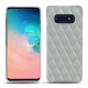 レザーケース Samsung Galaxy S10E - Gris - Couture ( Nappa - Pantone W428C ) 