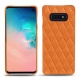Lederschutzhülle Samsung Galaxy S10E - Orange - Couture ( Nappa - Pantone 1495U ) 