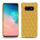 Samsung Galaxy S10E leather cover - Mimosa - Couture ( Pantone 141C ) 