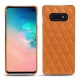 Coque cuir Samsung Galaxy S10E - Mandarine vintage - Couture