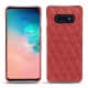 Coque cuir Samsung Galaxy S10E - Cerise vintage - Couture