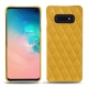 Custodia in pelle Samsung Galaxy S10E - Jaune soulèu - Couture