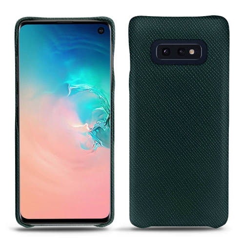Lederschutzhülle Samsung Galaxy S10EVert séduisant ( Pantone #1d3c34 ) 