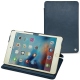 Apple iPad mini 4 leather case - Jean vintage ( Roughtcut - Pantone 285U  ) 