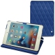 Apple iPad mini 4 leather case - Bleu océan - Couture ( Nappa - Pantone 293C ) 