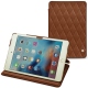 Apple iPad mini 4 leather case - Marron - Couture ( Nappa - Pantone 1615C ) 