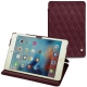 가죽 커버 Apple iPad mini 4 - Lie de vin - Couture ( Pantone 5115C ) 