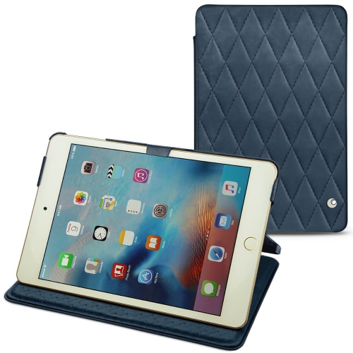 Lederschutzhülle Apple iPad mini 4Jean vintage - Couture ( Pantone #2f414f  ) 