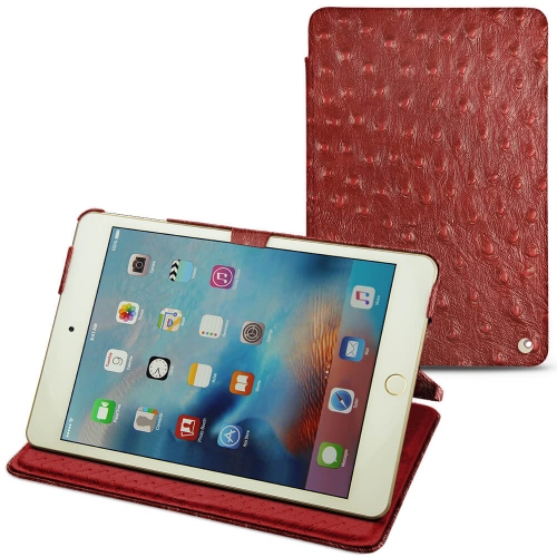 Lederschutzhülle Apple iPad mini 4Autruche ciliegia ( Pantone #a4343a ) 