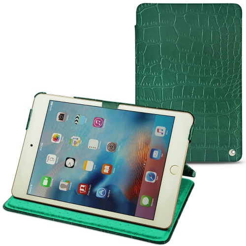 Capa em pele Apple iPad mini 4Crocodile pino ( Pantone #173F35 ) 