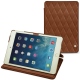 Apple iPad mini 5 leather case - Marron - Couture ( Nappa - Pantone 1615C ) 